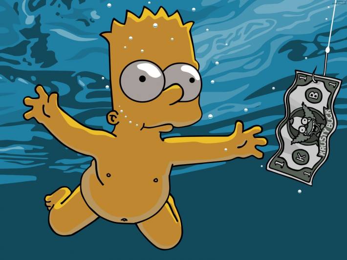 симпсоны, simpsons, барт, мультфильм, nirvana