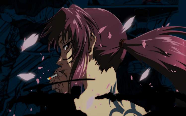 Обои Black lagoon, revy, рэви, взгляд, сигарета, волосы на рабочий стол