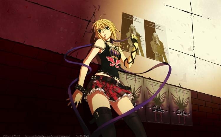 Обои Fate stay night, saber, на стреме на рабочий стол