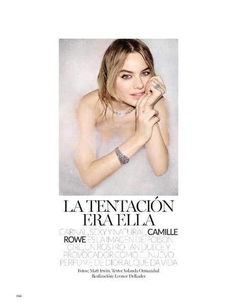 Обнаженная Камилль Роу (Camille Rowe) в журнале Vogue Испания